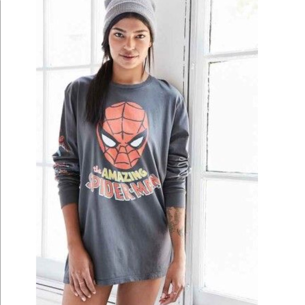 Junk food spider man long sleeve t-shirt